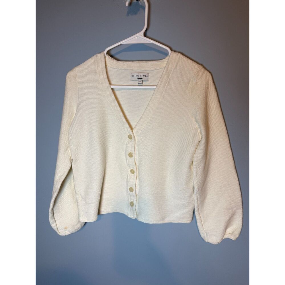 Texture & Thread cropped cardigan sweater